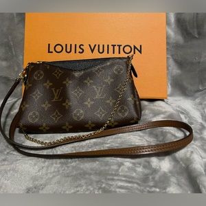 Authentic Louis Vuitton Monogram Pallas Clutch